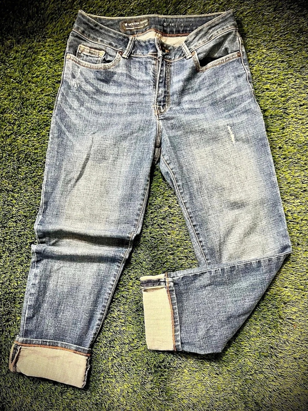 Lee women’s selvedge denim Modern Series Slim Jeans Blue size 8